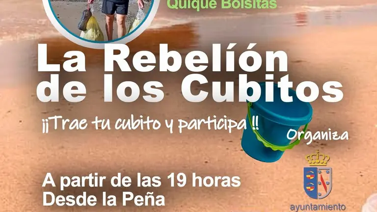 Imagen del cartel para la recogida de basura en Matalascañas.