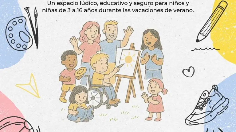 Cartel del aula de conciliación del Ayuntamiento de Beas. / Fotografía: Ayuntamiento de Beas.