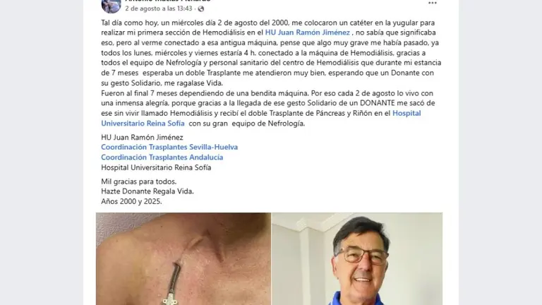 Antonio Macías Pichardo / Fotografía: Hospital Universitario Juan Ramon Jiménez.