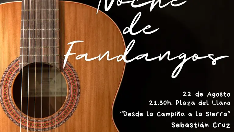 Cartel de la Noche de Fandangos / Fotografía: Ayuntamiento de Almonaster La Real.