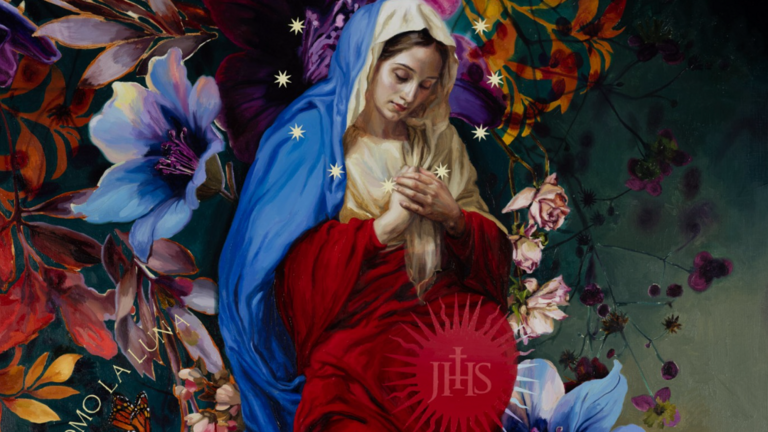 Detalle del cartel de la Magna Mariana.