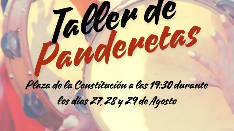 Taller de panderetas / Fotografía: Ayuntamiento de Almonaster La Real.