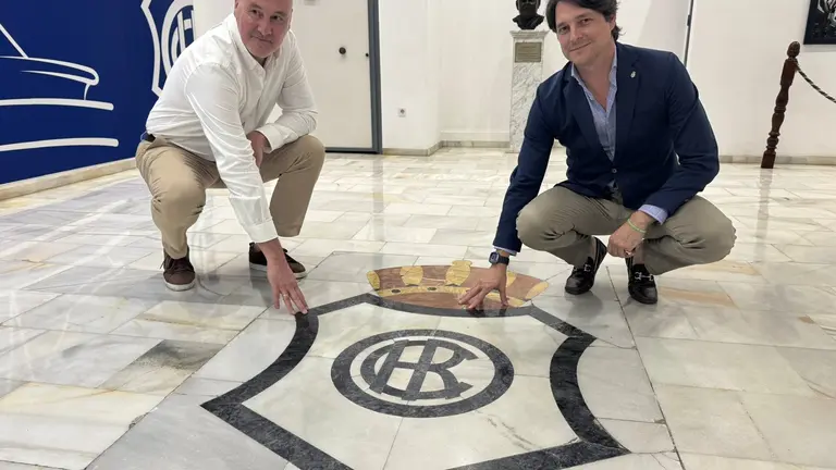 El presidente del Recreativo y su director deportivo.