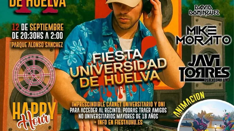 Cartel de la fiestas organizada por la UHU. / Fotograf&iacute;a: UHU.