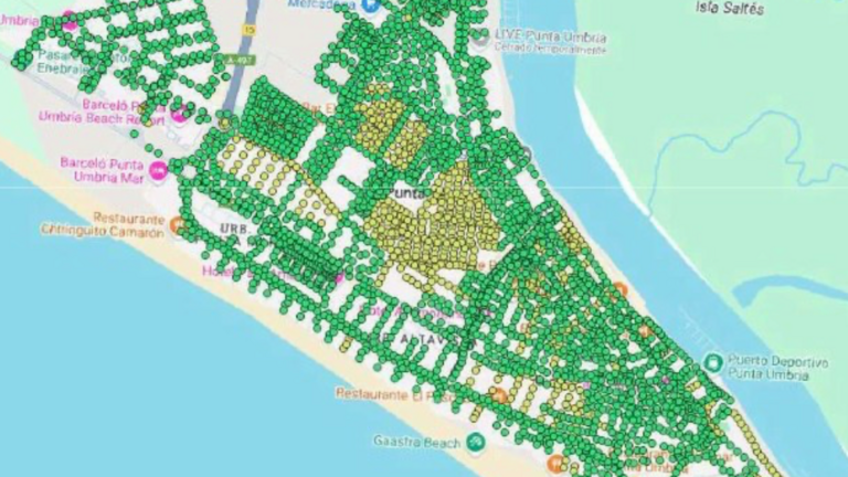 Luminaria en Punta Umbría.