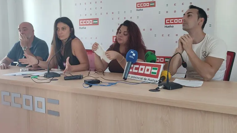 Rueda de prensa en la sede de CCOO.