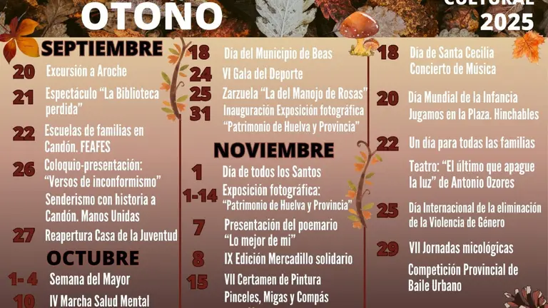 Programa de otoño en Beas.