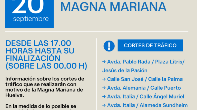 Cortes de tr&aacute;fico por la Magna Mariana.