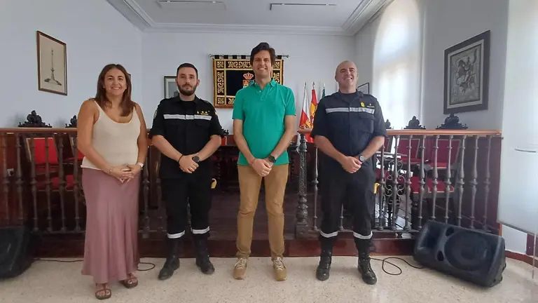 Visita de la UME a Calañas.