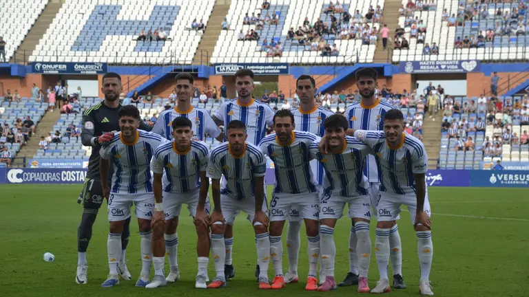 La alineación del Recreativo ante el Linares Deportivo.