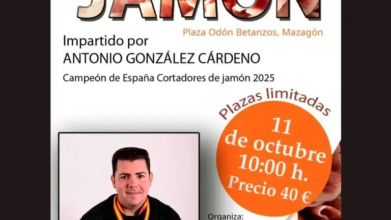 Curso de corte de Jam&oacute;n en Mazag&oacute;n.