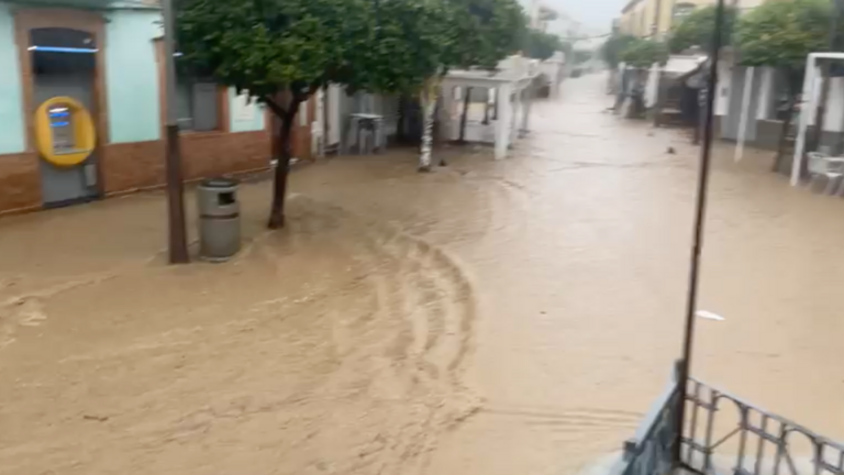 Inundaciones en Nerva / Fuente: Onda Minera.