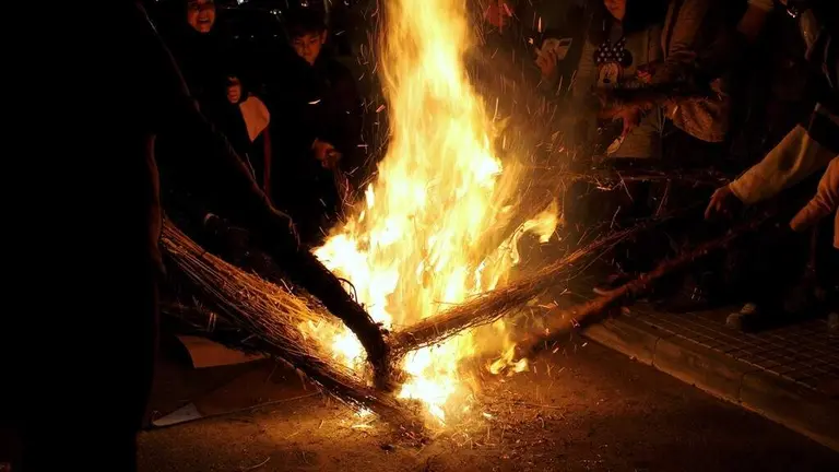 Quema de las gamonitas / Fotograf&iacute;a: Ayuntamiento de Bollullos Par del Condado.