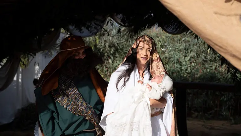 Belén viviente de El Rocío.