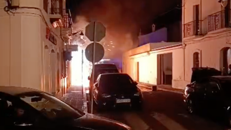 Quema contenedores en Cartaya.