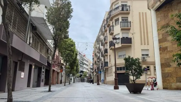 Una calle del centro de Huelva.
