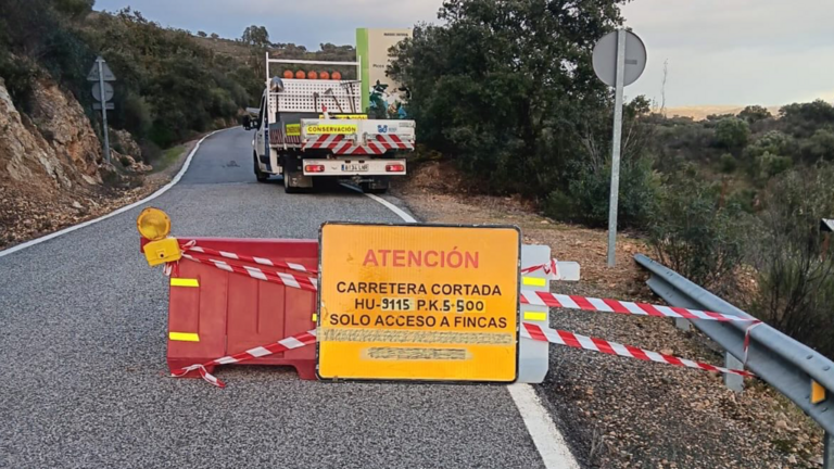 Estas son las carreteras afectadas en Huelva tras el paso de las borrascas Joseph y Kristin