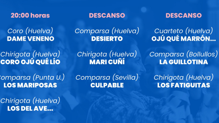 Horario de la final del Carnaval Colombino.