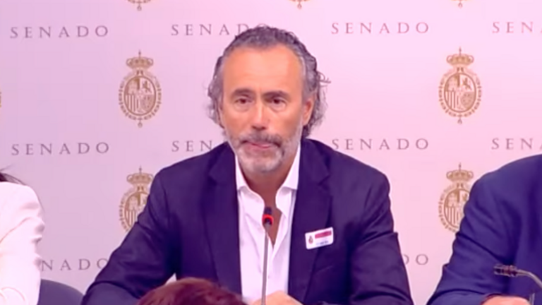 Mario Samper, en el Senado.