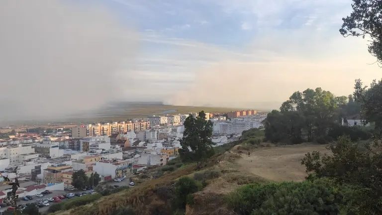 Imagen de la nube sobre Huelva. / Fotograf&iacute;a: Ecologistas en Acci&oacute;n.