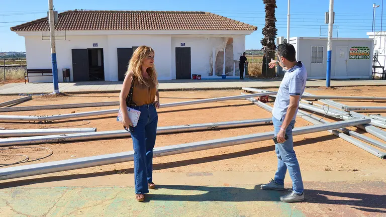 Trabajos en el recinto ferial