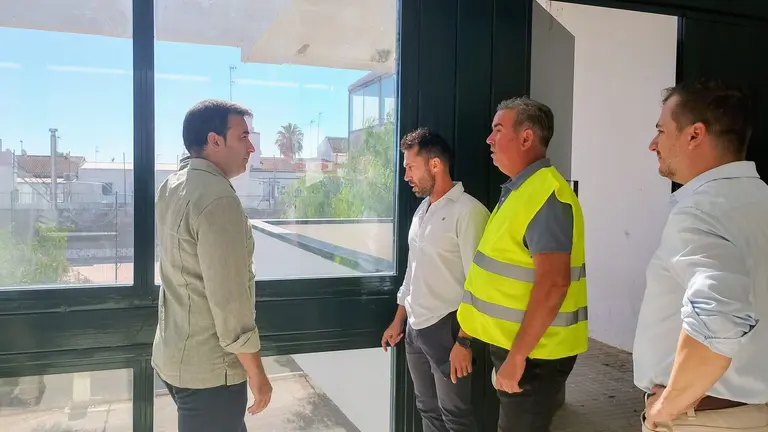 Visita a las obras en Trigueros.