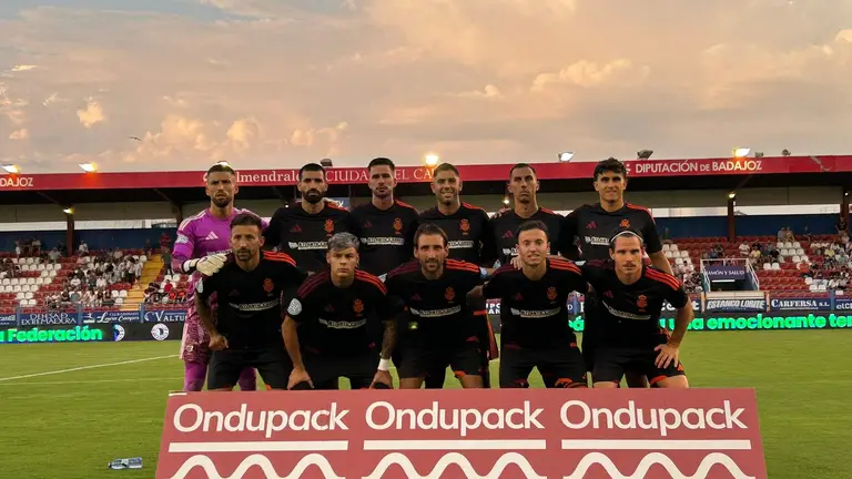 El once del Recre contra el Extremadura