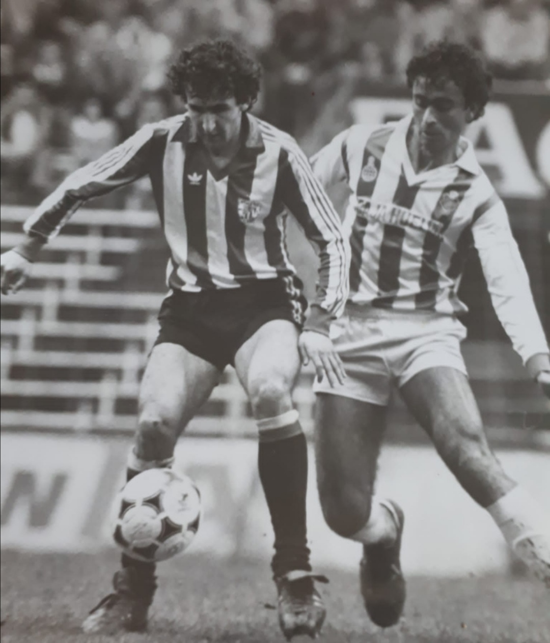 En pleno partido.