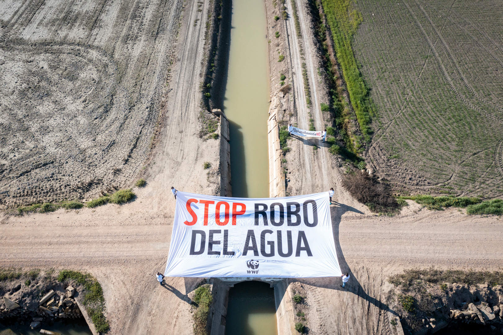 Campaña contra el regadíos ilegal en el área de Doñana.
