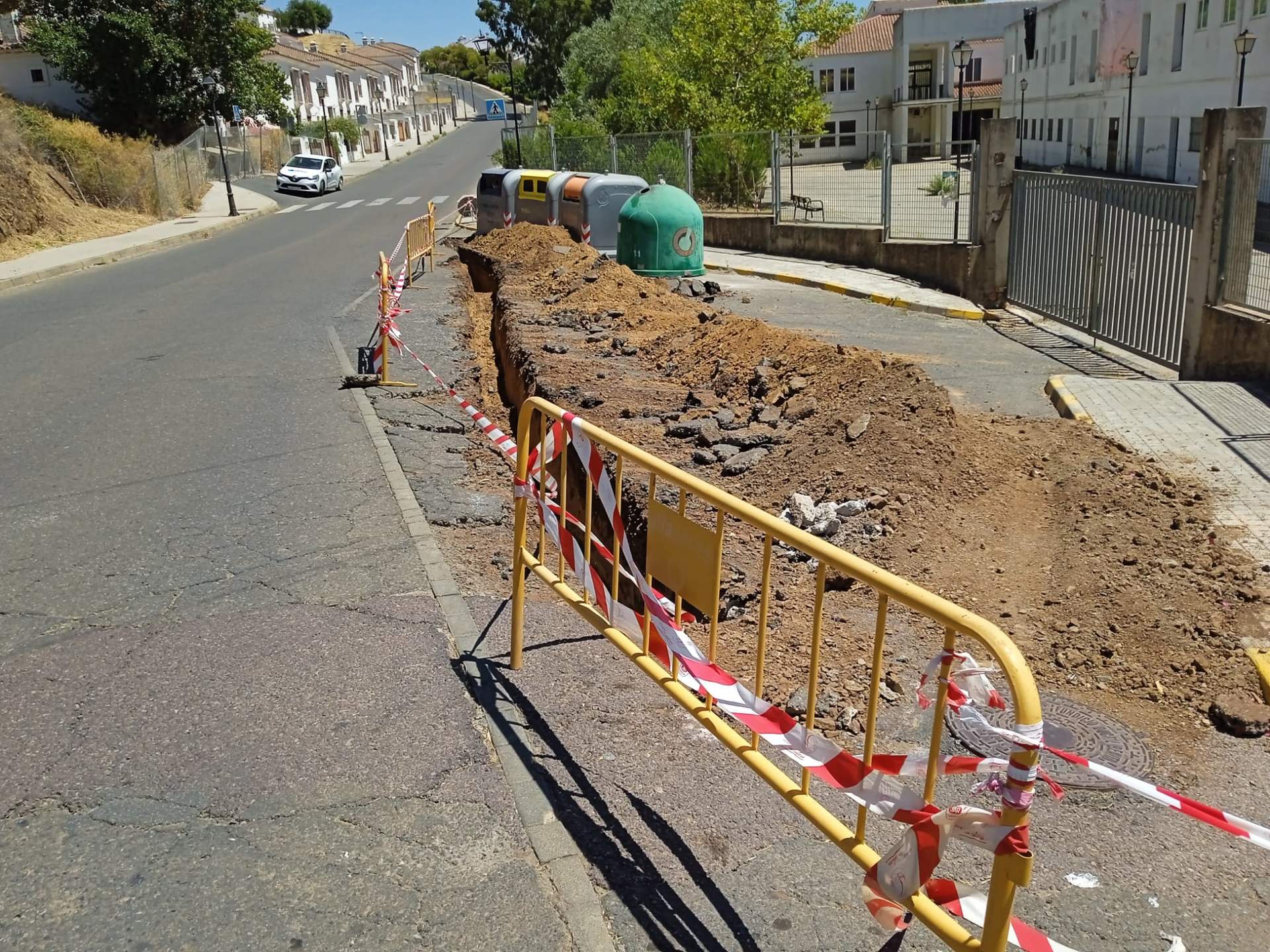 Avería en una calle por bolsas de aire en las redes.