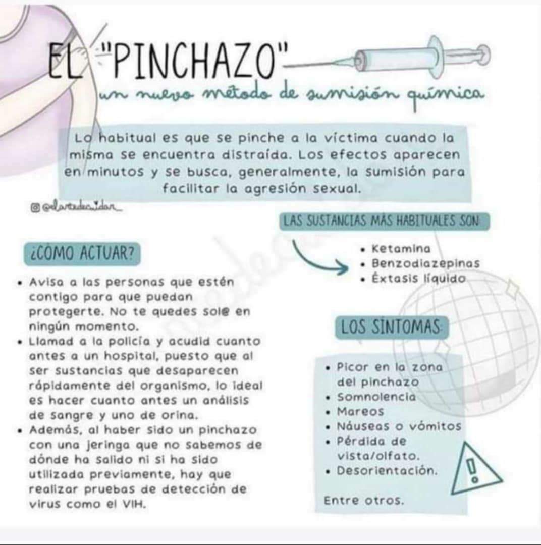 Díptico informativo distribuido por Salud.