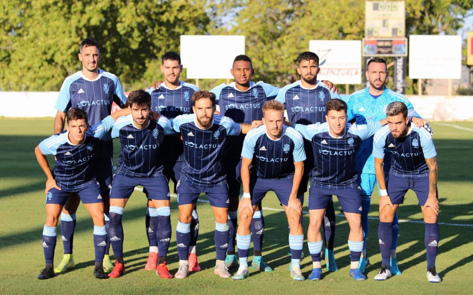 Alineación del Recre ante el Algeciras.