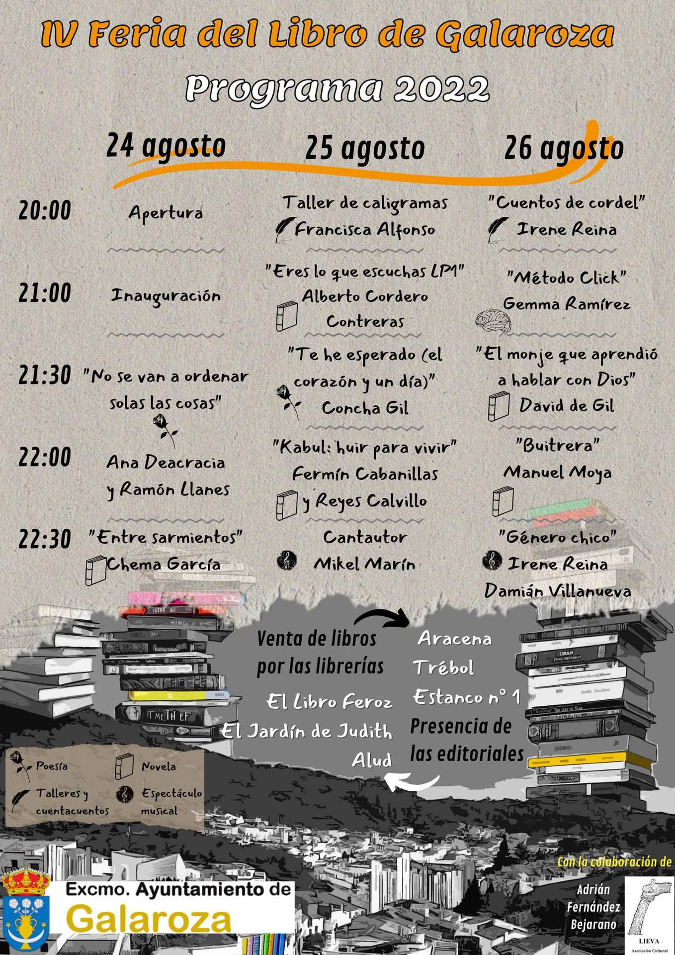 Cartel con la programación de la Feria