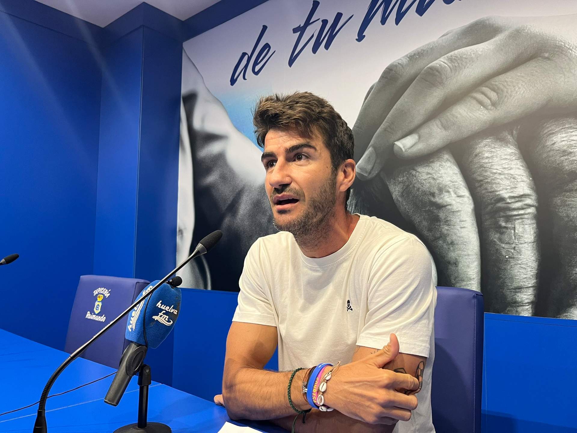 Pablo Gallardo durante su rueda de prensa de despedida.