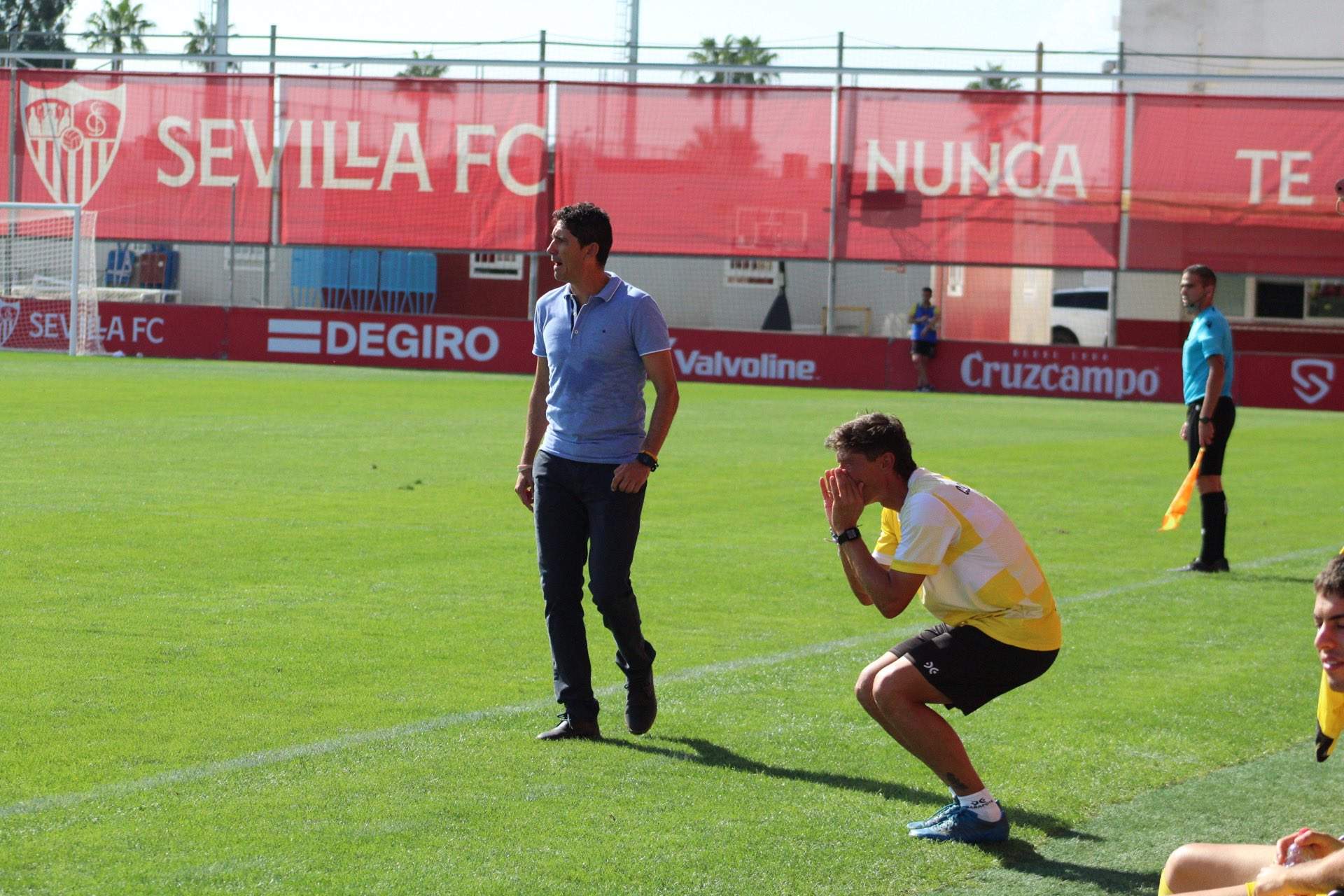 Pavón y Jesús Vázquez en el Jesús Navas.