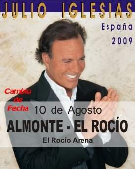 Cartel de su concierto en El Rocío