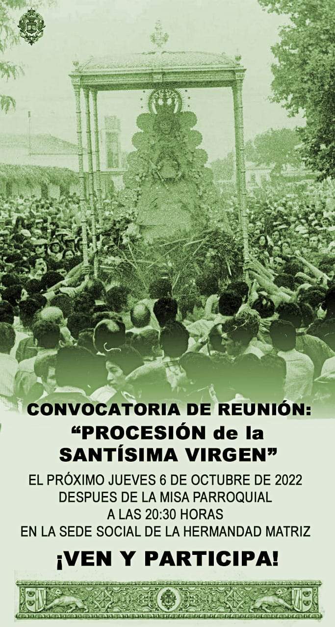 Convocatoria de la Matriz a los almonteños.