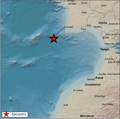 Epicentro del terremoto detectado esta madrugada