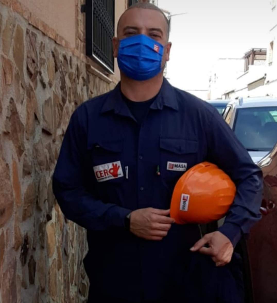 En el trabajo.