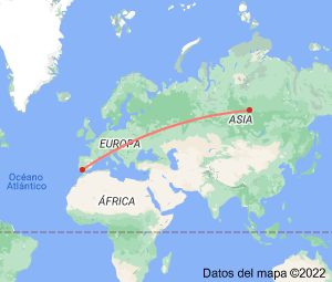 Travesía desde Asia hasta Doñana seguida por el ave.