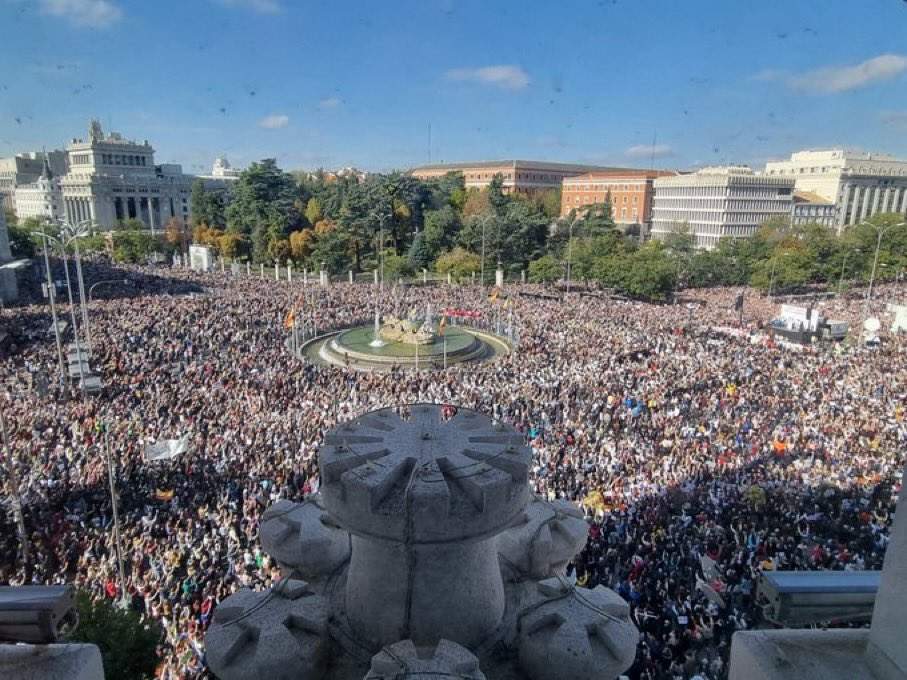 Masiva manifestación en Madrid
