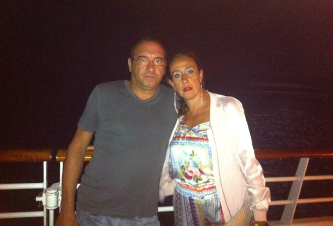 Con su esposo