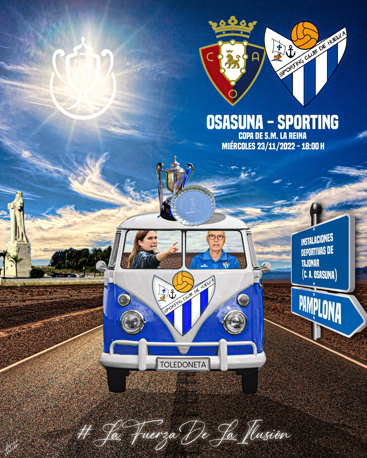 El Sporting dobla el mapa para visitar mañana miércoles a Osasuna en la Copa.