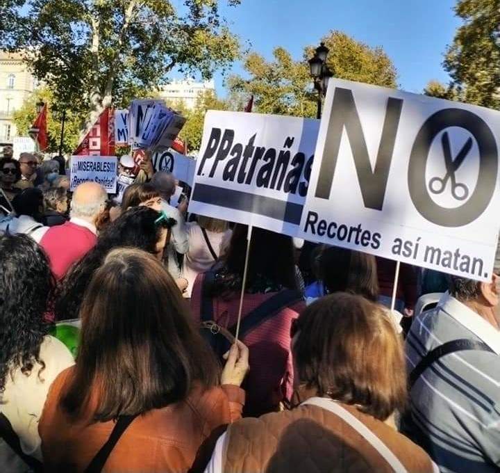 Protesta contra los recortes en Sanidad