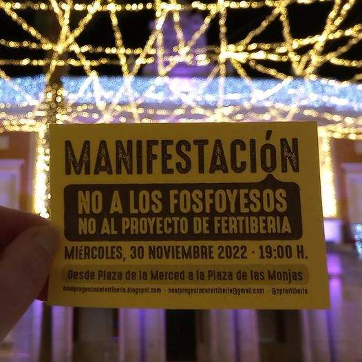 Cartel convocando a la manifestación.