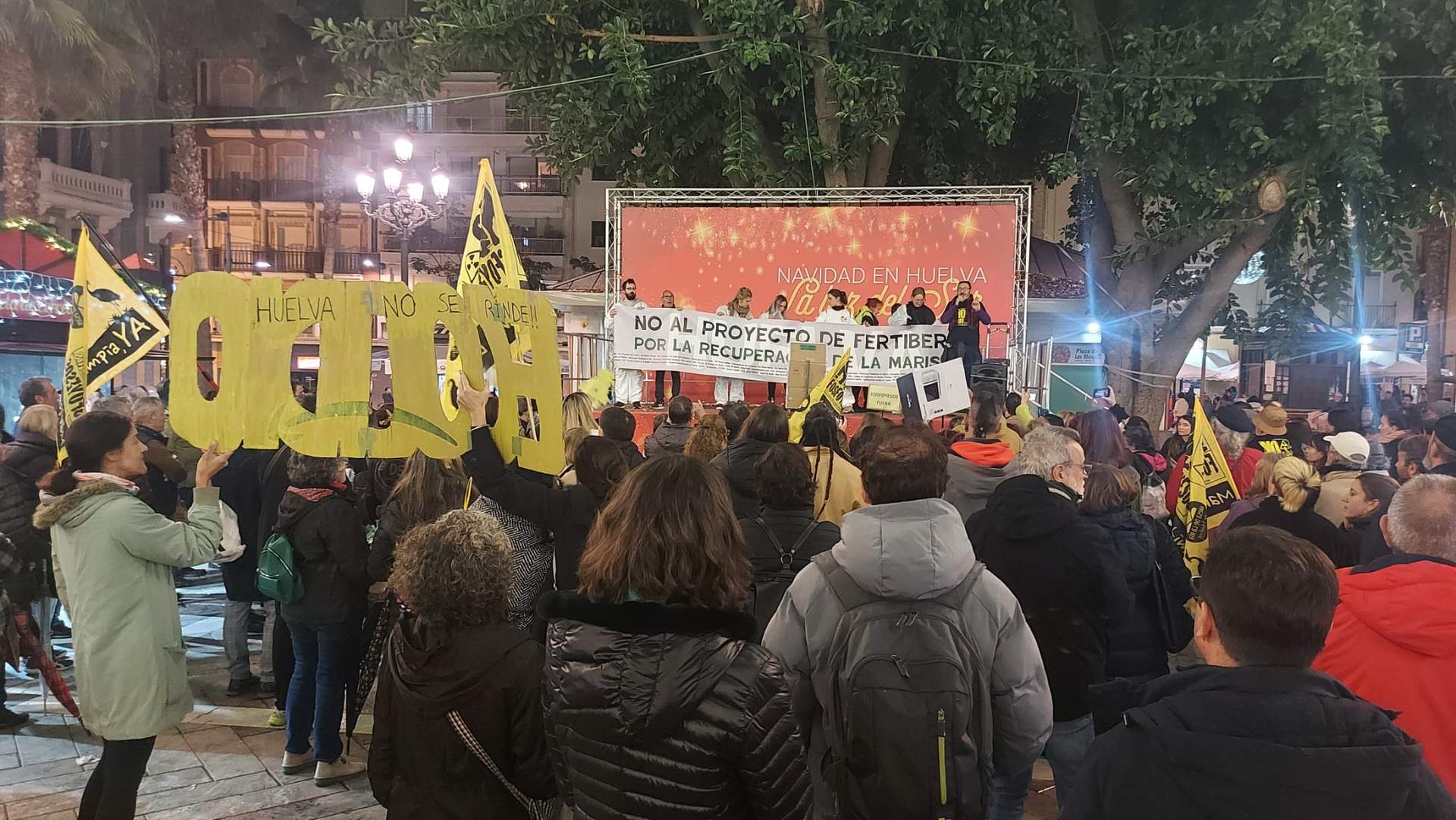 La marcha, a su llegada a la Plaza de las Monjas