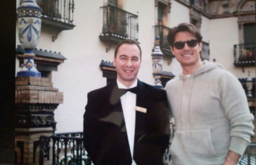 Con Tom Cruise, en el Alfonso XIII