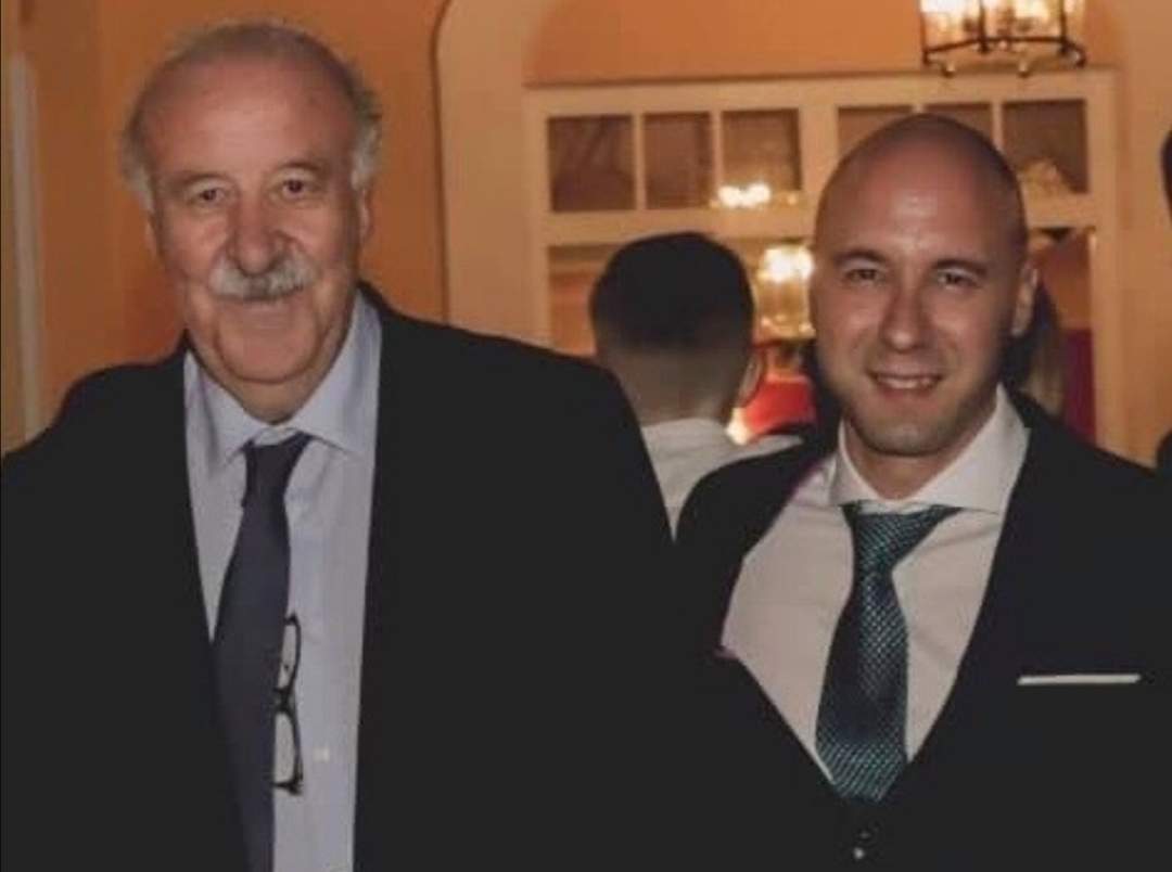 Con Don Vicente Del Bosque