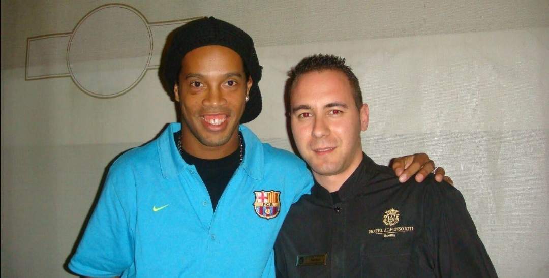 Con el astro brasileño Ronaldinho