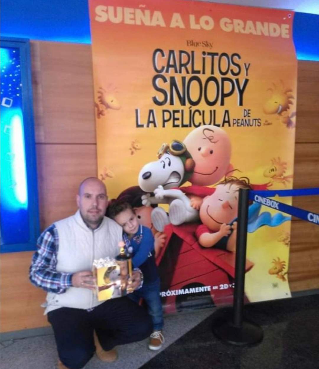 Daniel Sánchez junto a su hijo